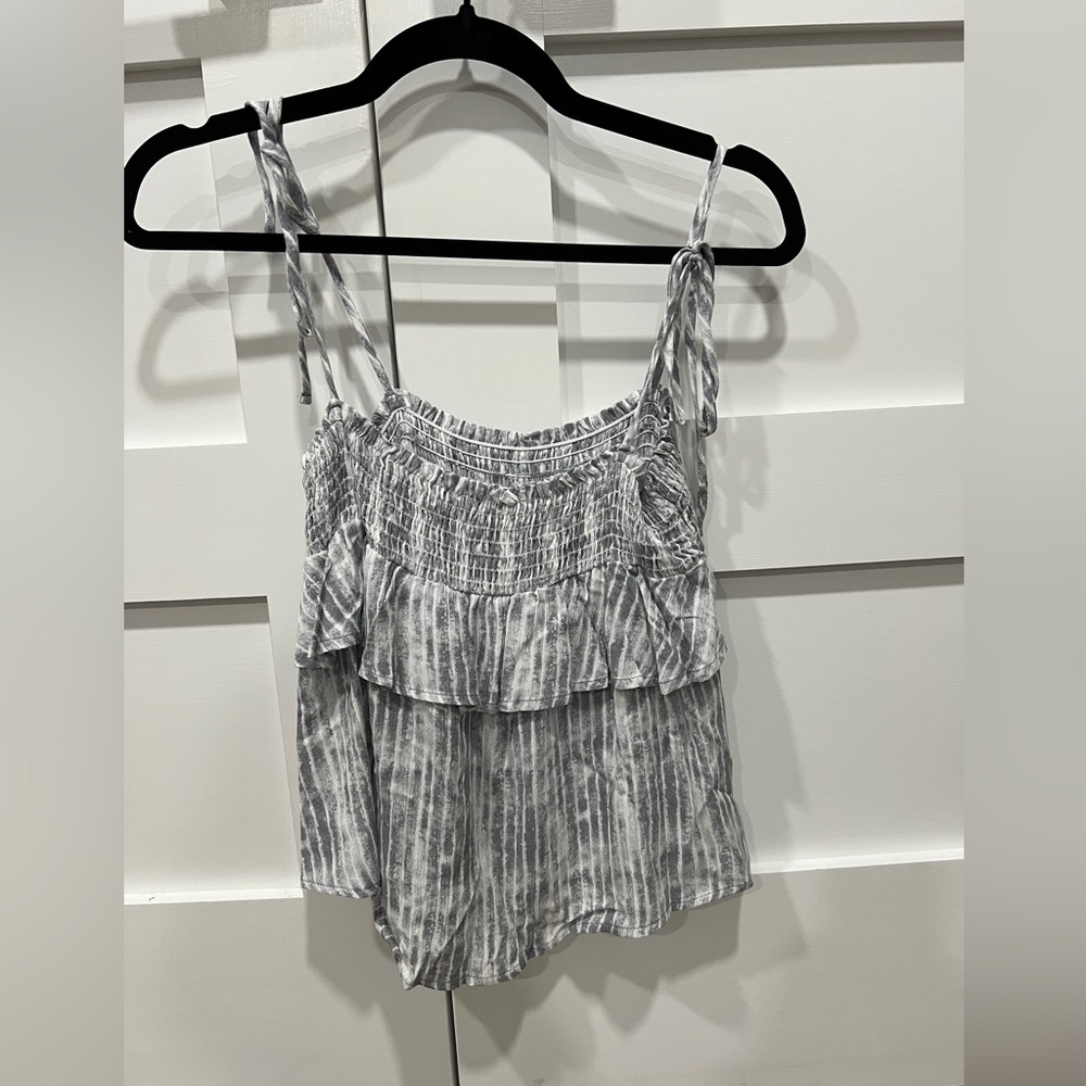 Whiteroom & Catcus Striped Flowy Top with Straps